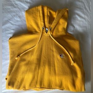 YELLOW/ GOLD reverse weave champion hoodie
